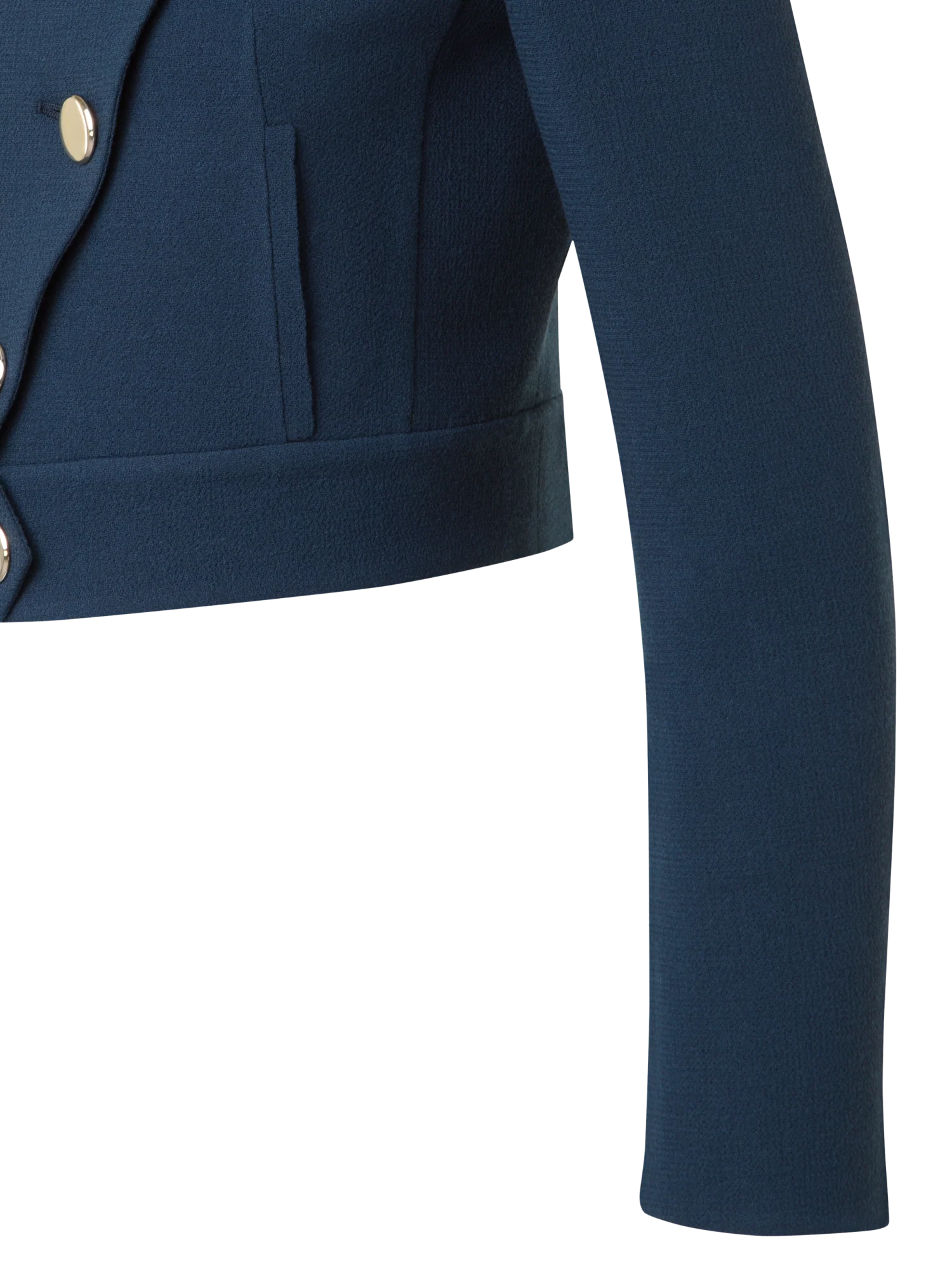 Asymmetrical Short Jacket in Wool Double-Face - Image 3