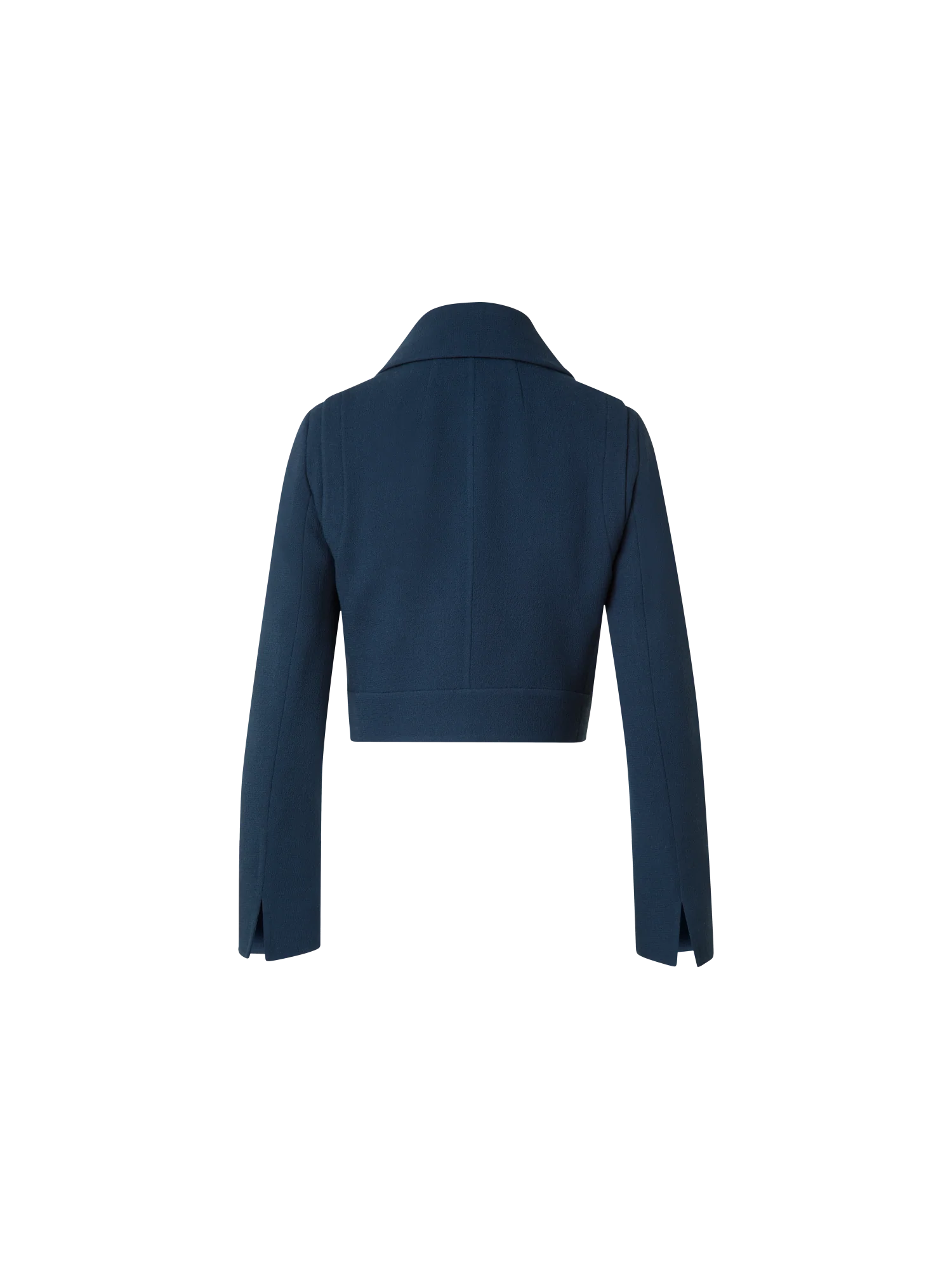 Asymmetrical Short Jacket in Wool Double-Face - Image 4