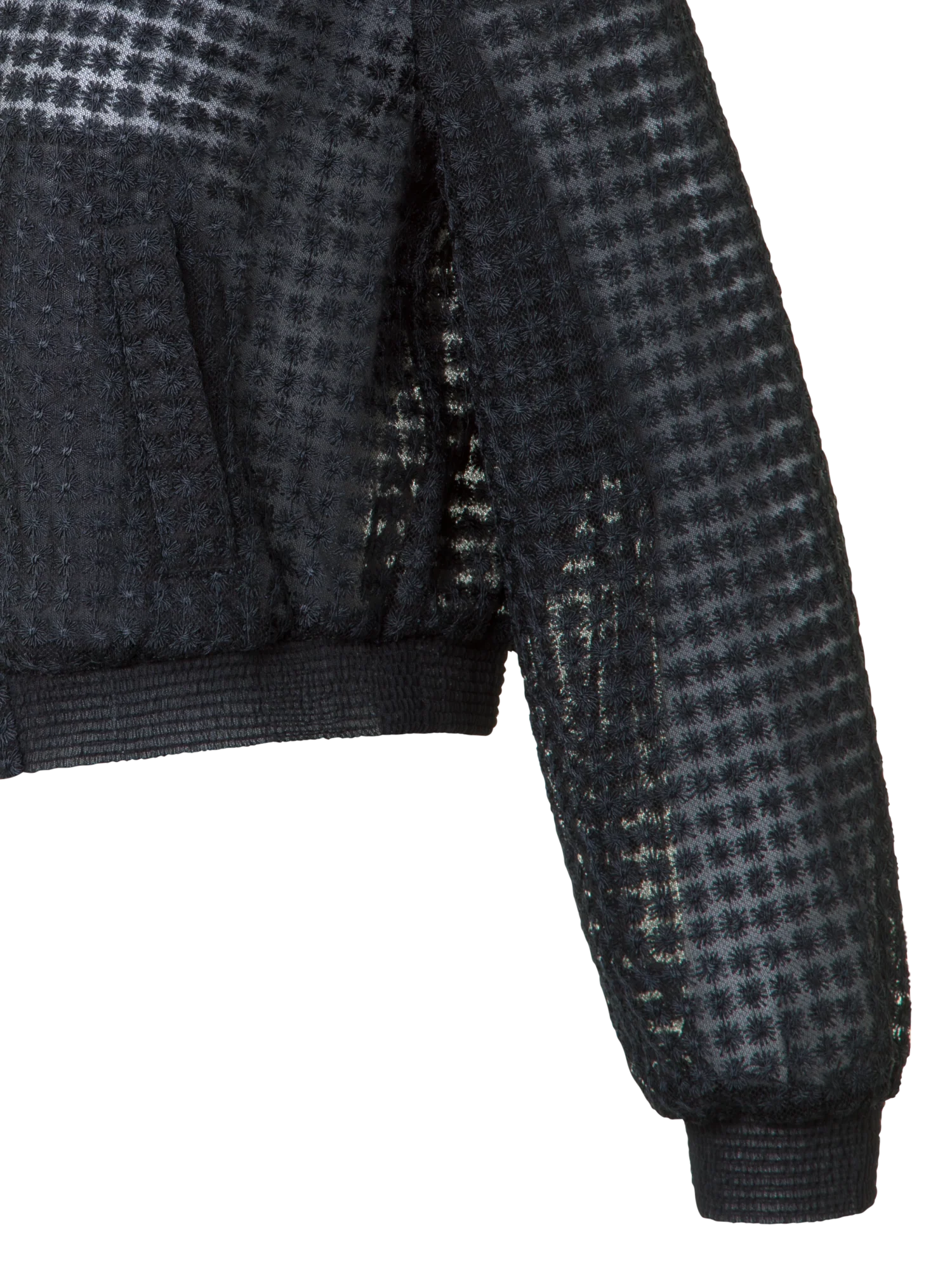 Bomber Jacket in Flower Embroidery - Image 3