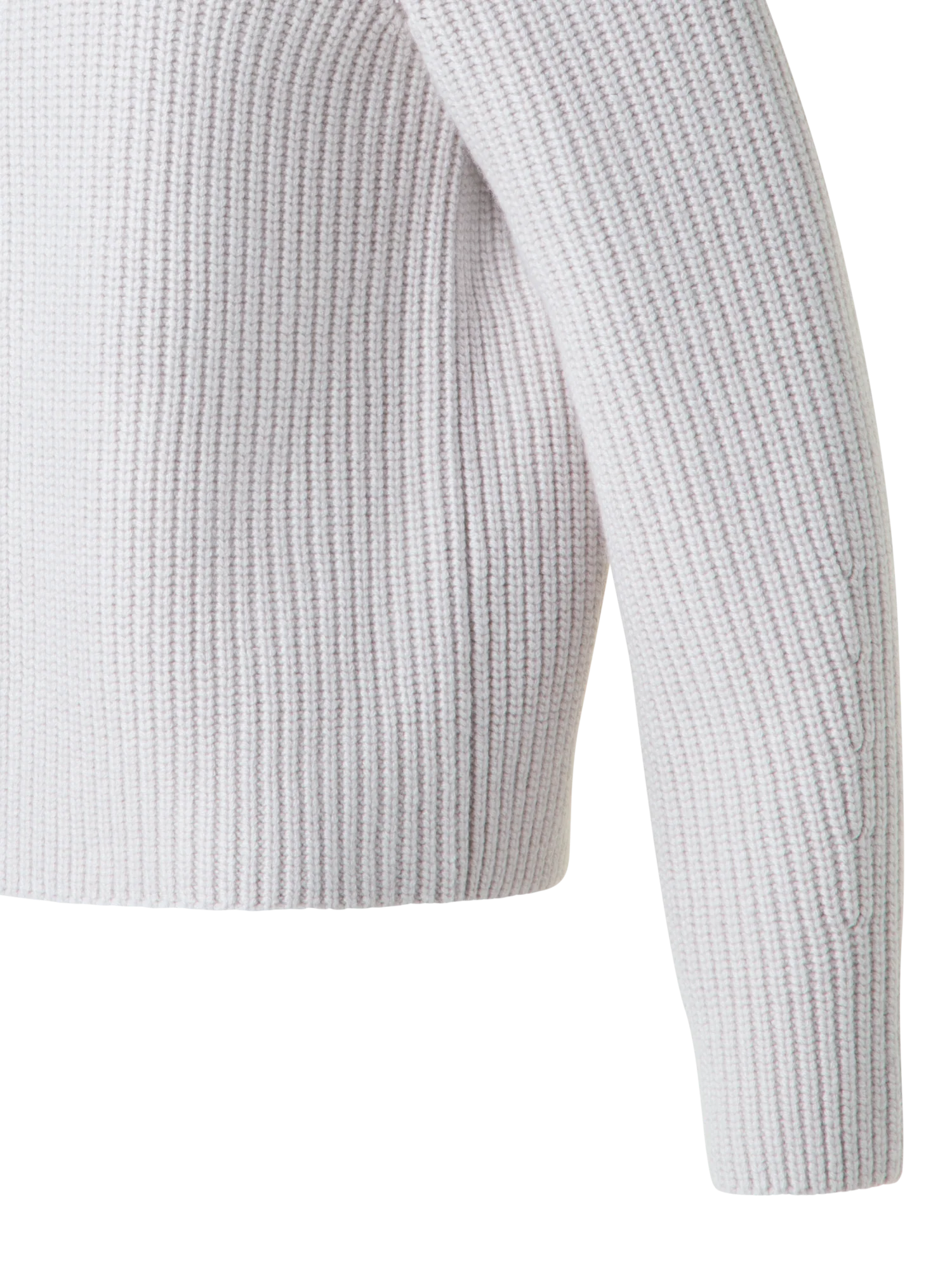 Boxy Rib Knit Cardigan in Pure Cashmere - Image 3