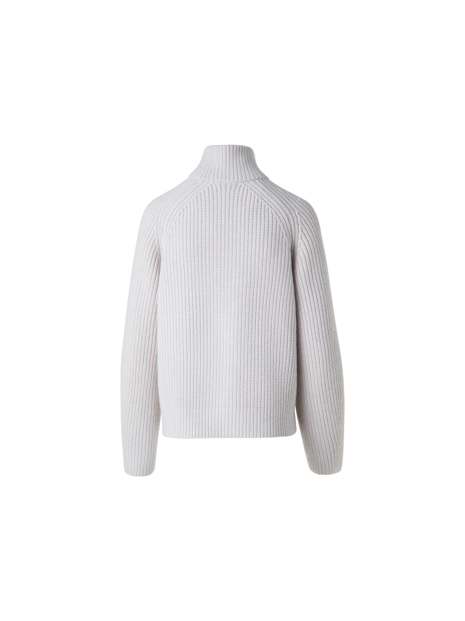 Boxy Rib Knit Cardigan in Pure Cashmere - Image 4