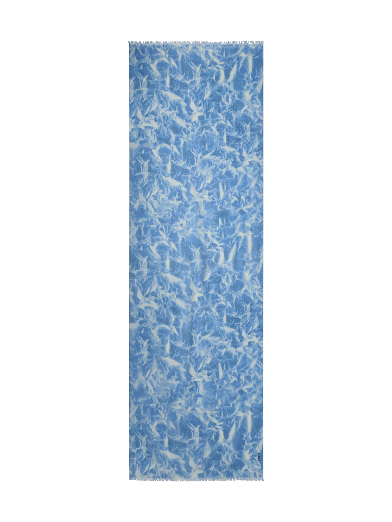 Cashmere Scarf with Whitecaps Print - Image 3