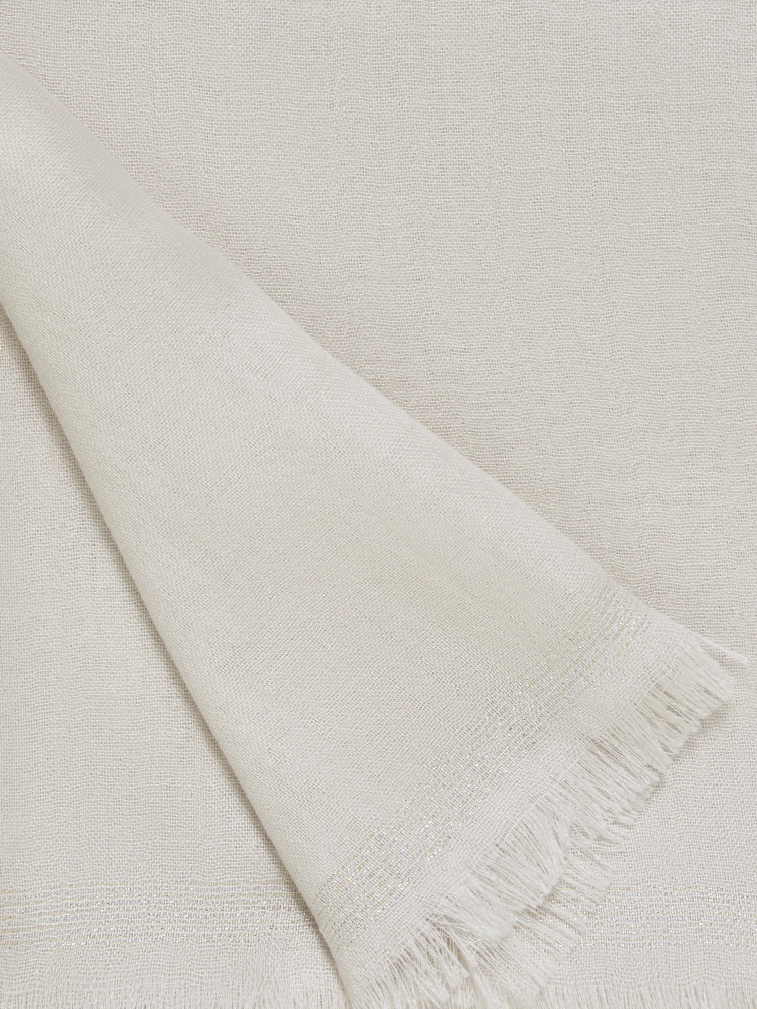 Cashmere Silk Scarf with Lurex Frame - Image 4