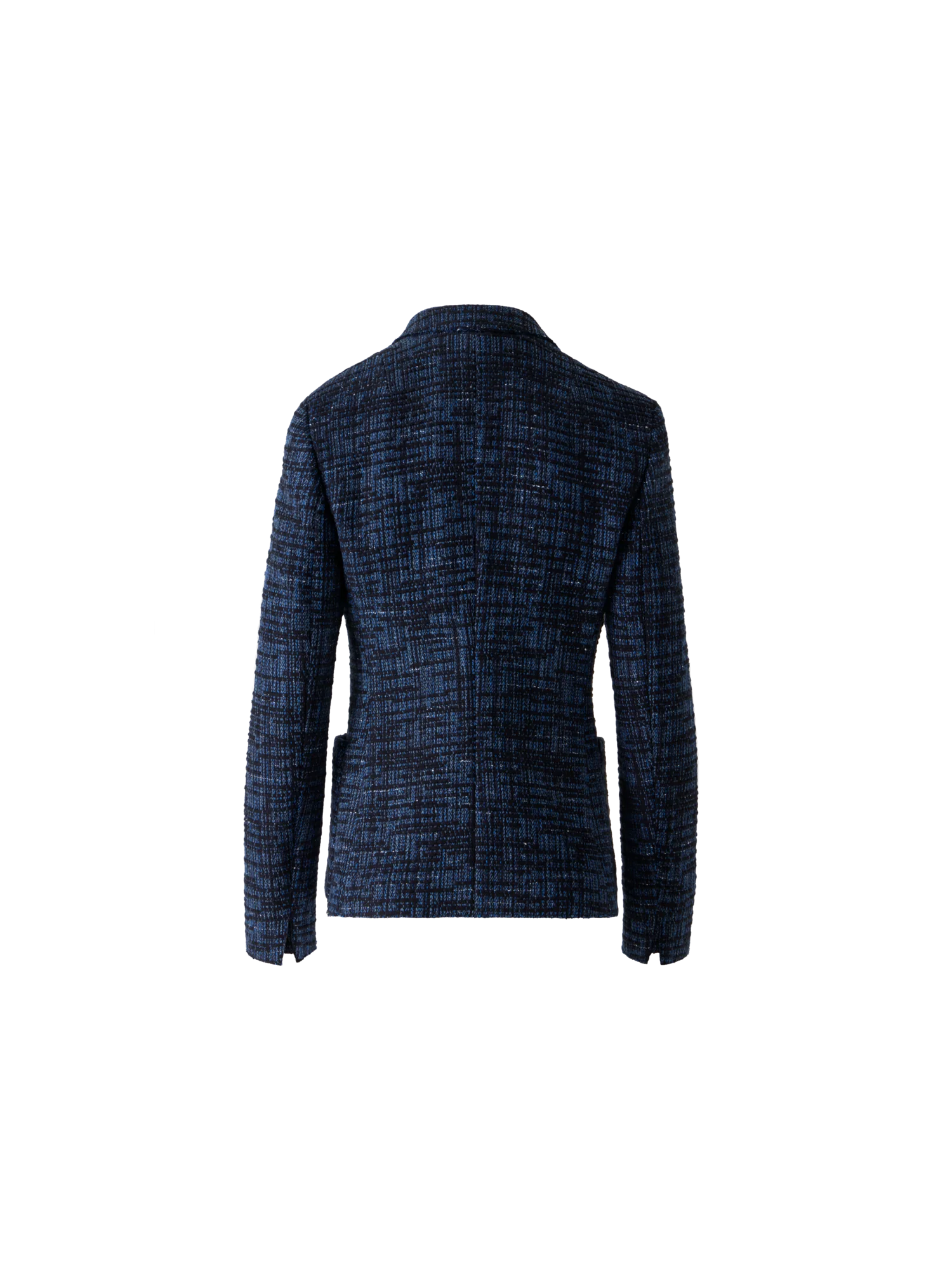 Raw Cotton Stripe Tweed Blazer - Image 4