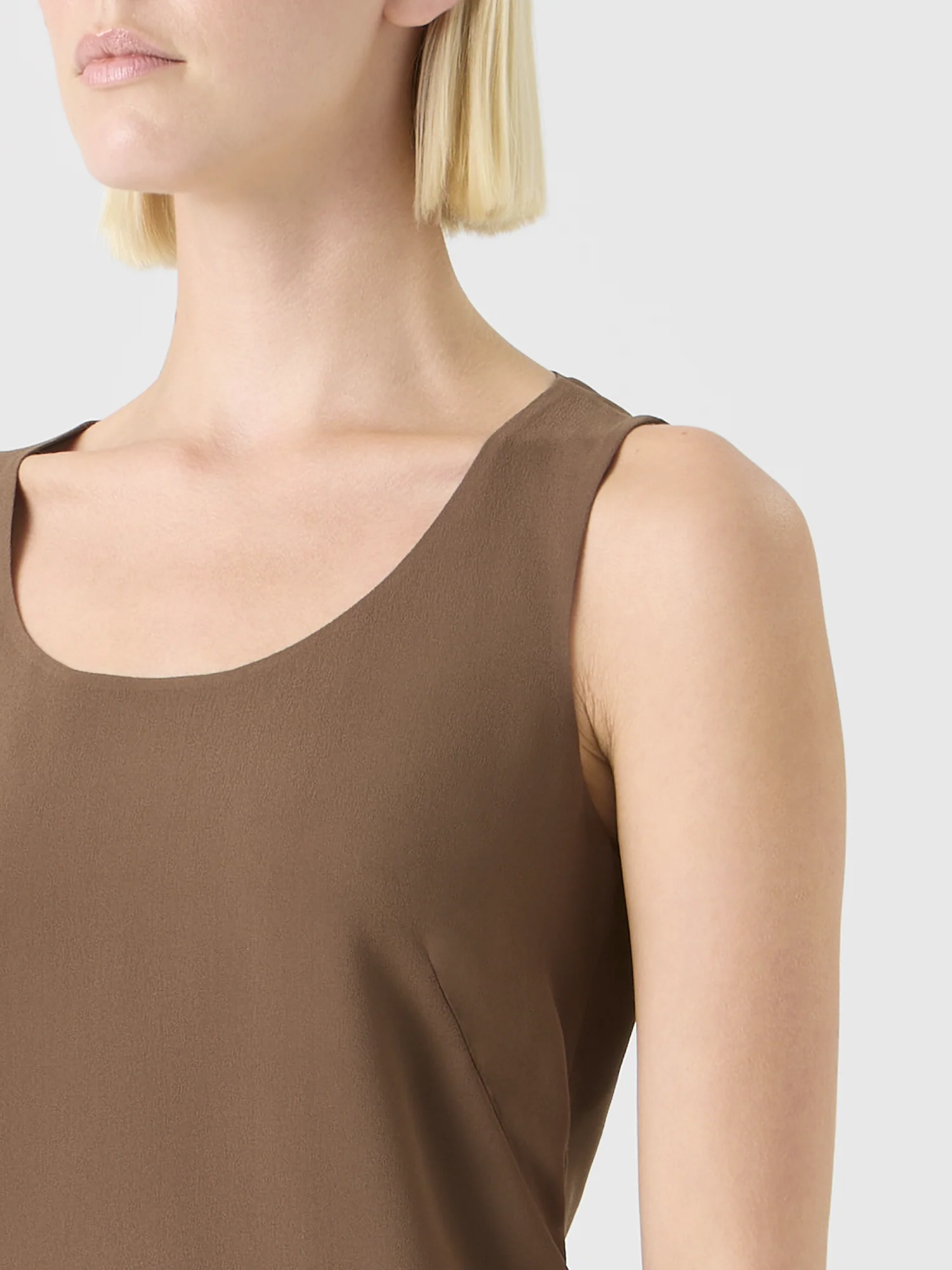 Silk Georgette Scoop-Neck Top - Image 3