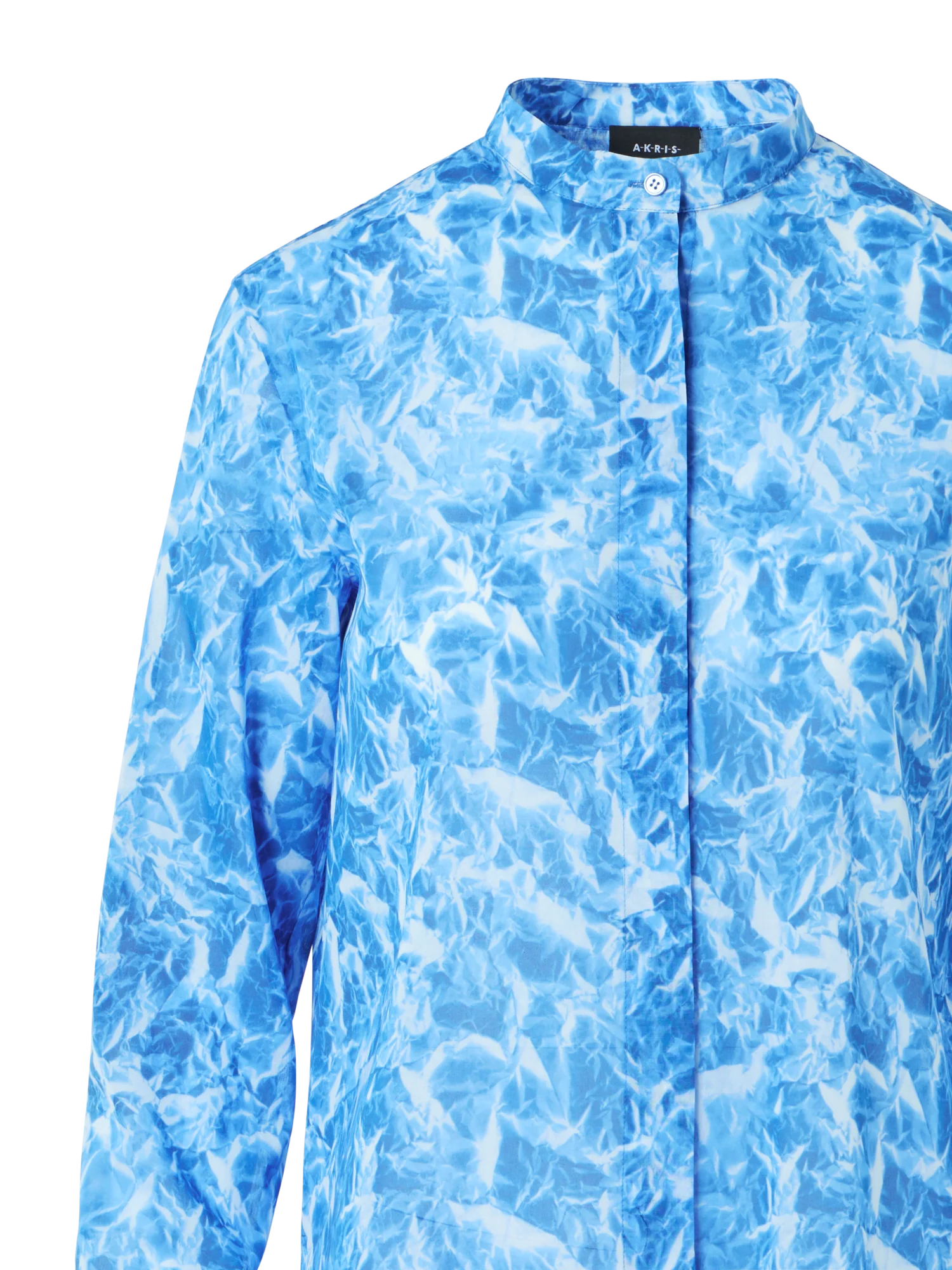 Whitecaps Print Cotton Voile Tunic Blouse - Image 3