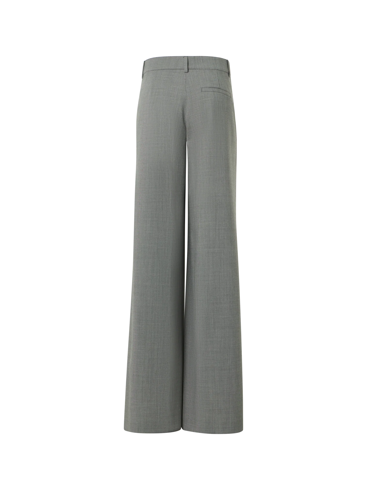 Wool Stretch Fil-à-Fil Wide-Leg Pants - Image 5