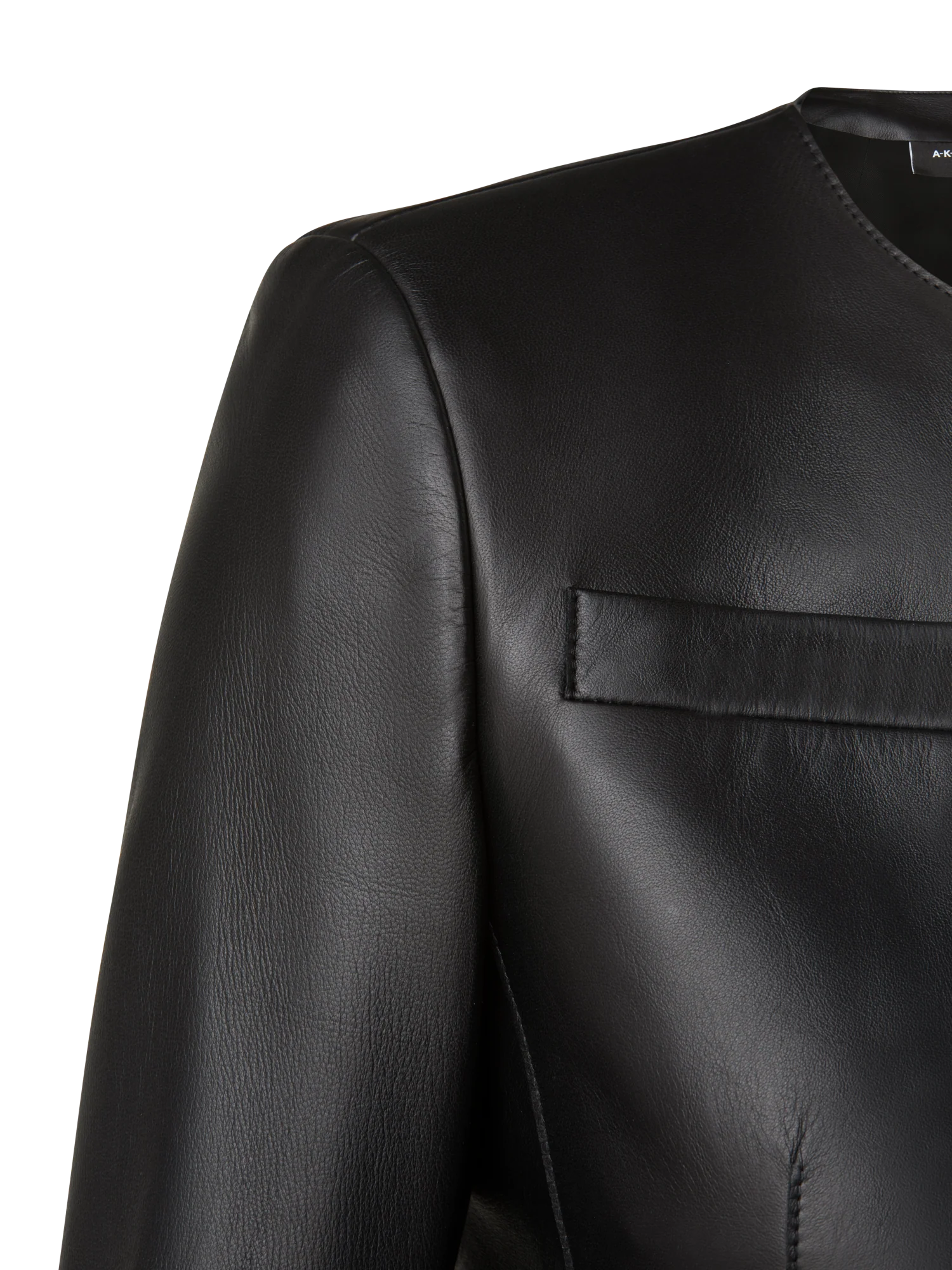 Cropped Leather Jacket - Image 5