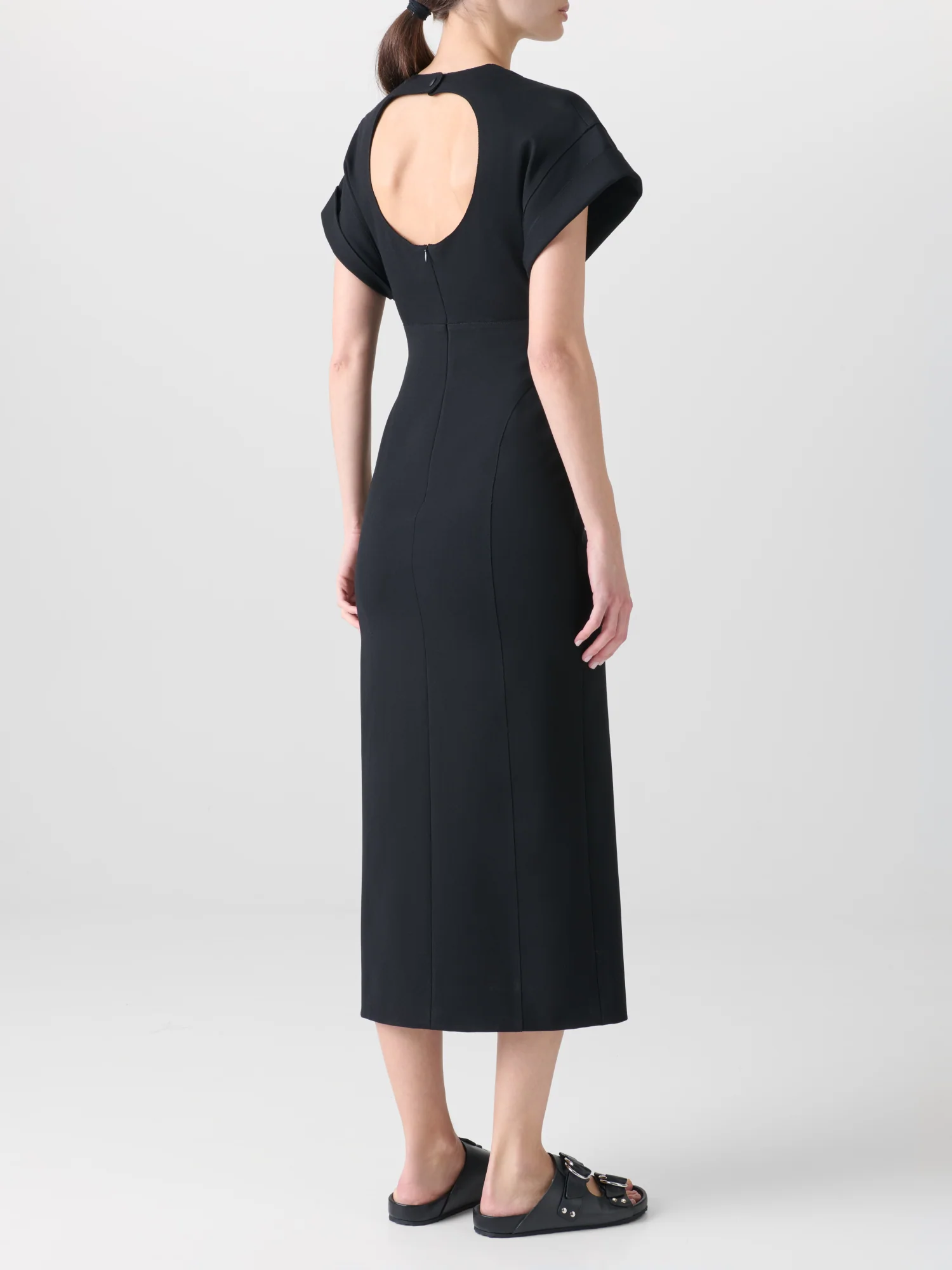Fitted Midi Dress in Signature Jersey - Image 5