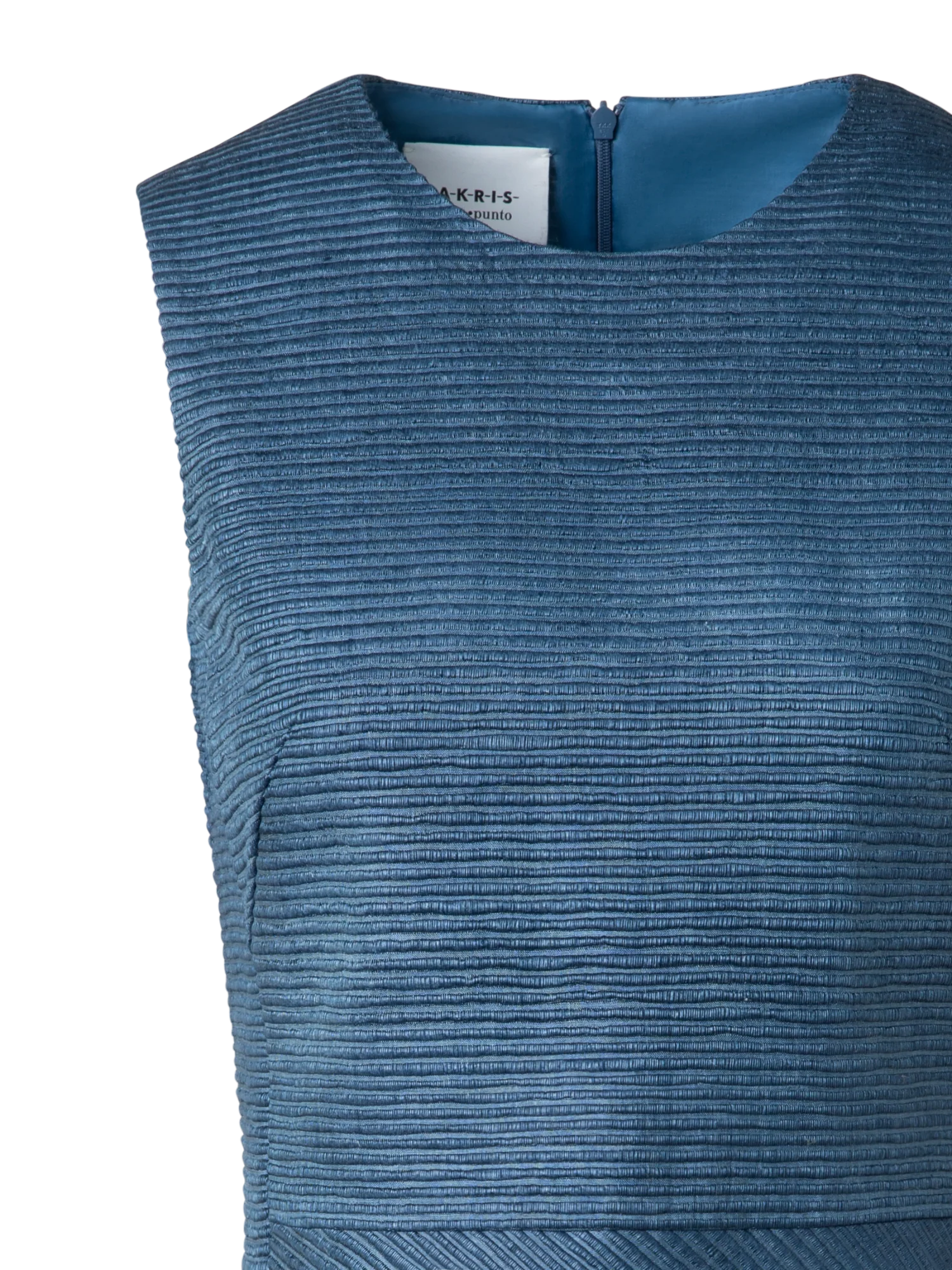 Flared Cocktail Dress in Indian Silk Ottoman - Image 4