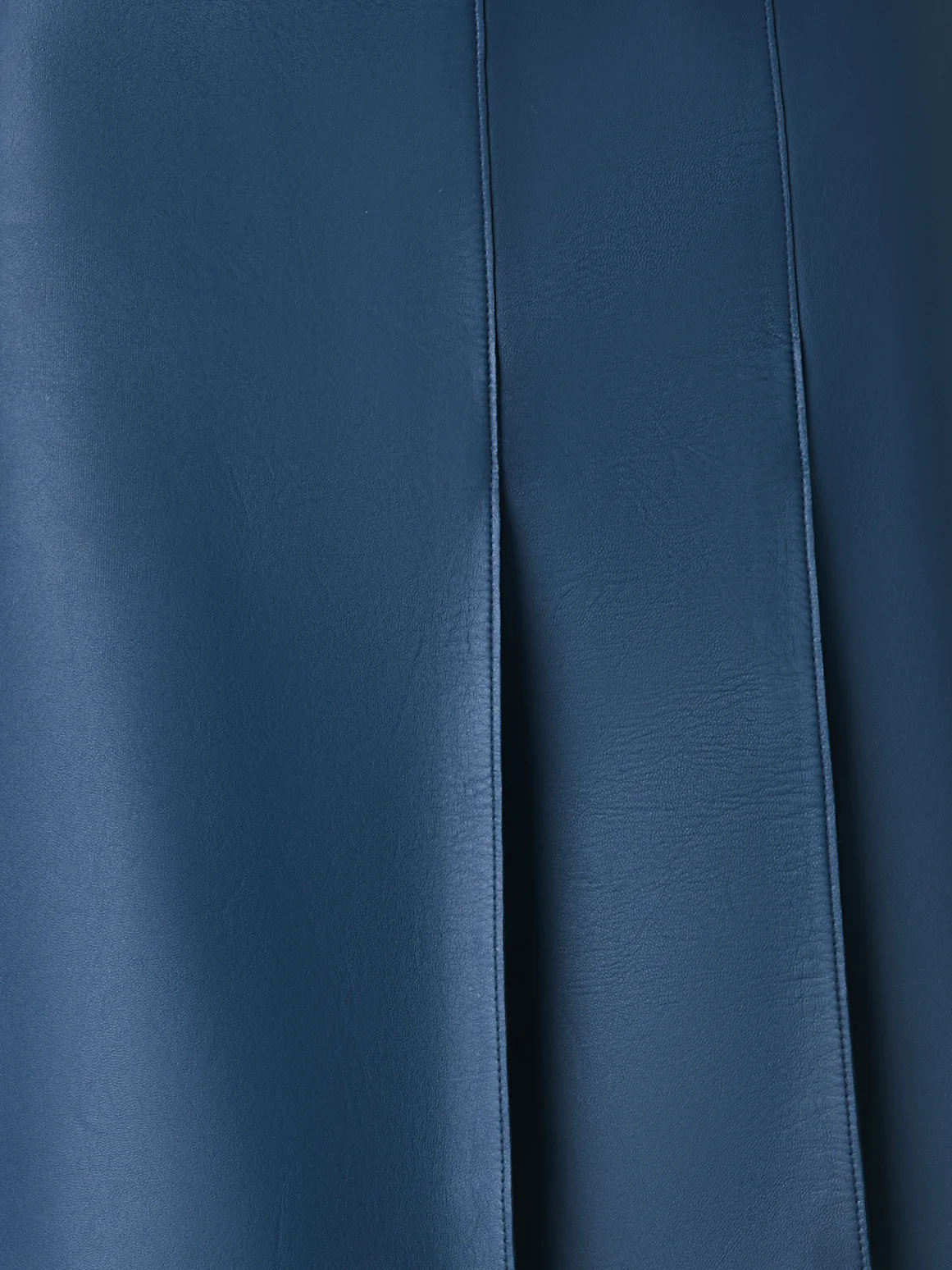 Half-Pleated Leather Mini Skirt - Image 6