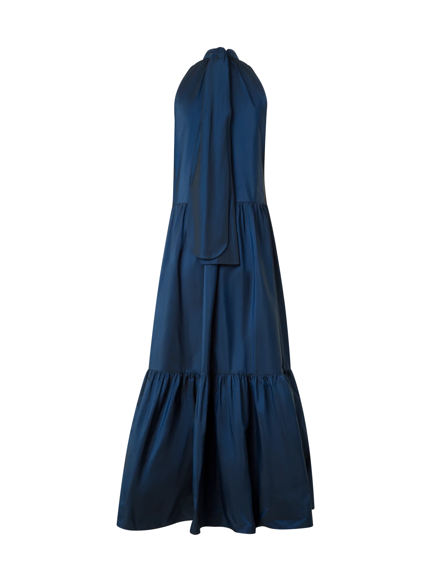Halter Maxi Dress in Tiered Techno Taffeta - Image 4