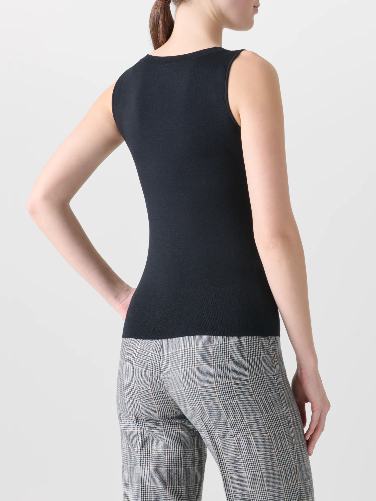 Knit Tank Top in Silk Stretch - Image 5