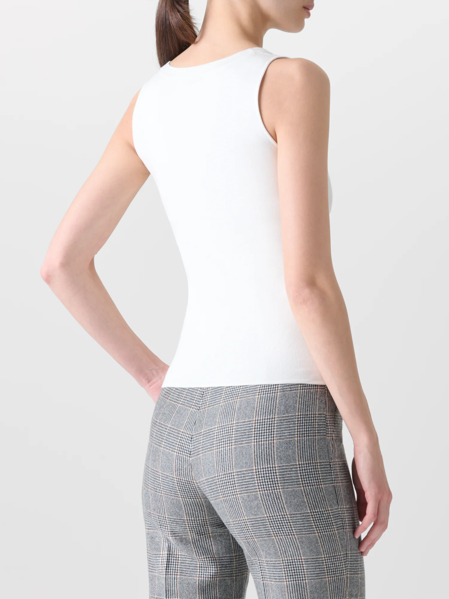 Knit Tank Top in Silk Stretch - Image 5