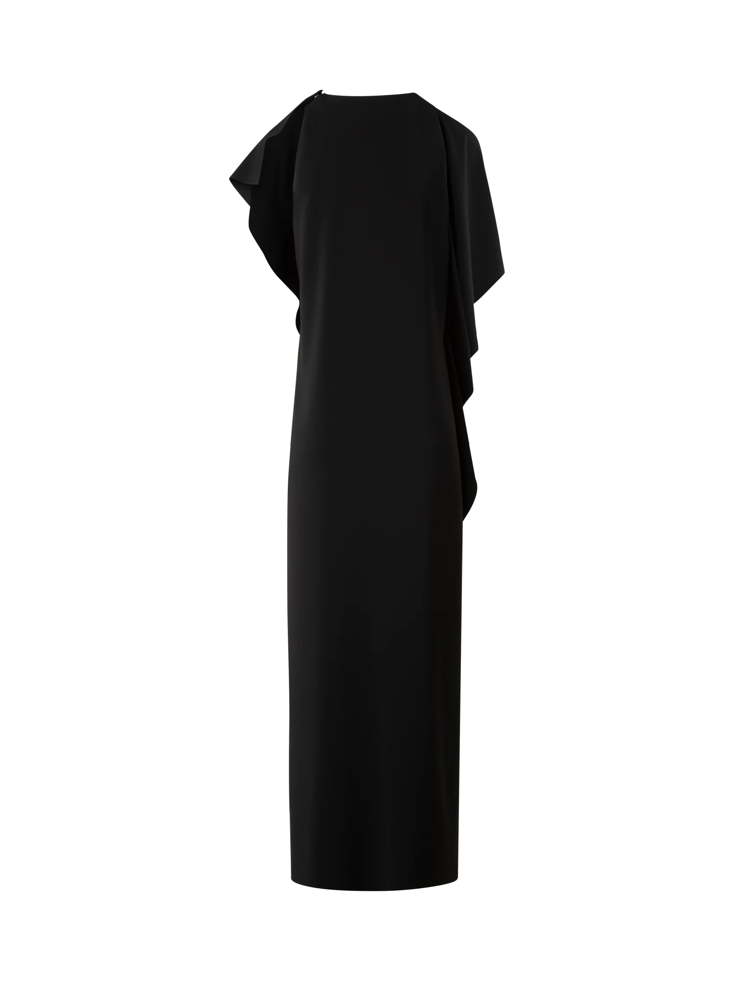 Laser Cut Midi Dress with Off-shoulder Drape - Image 4