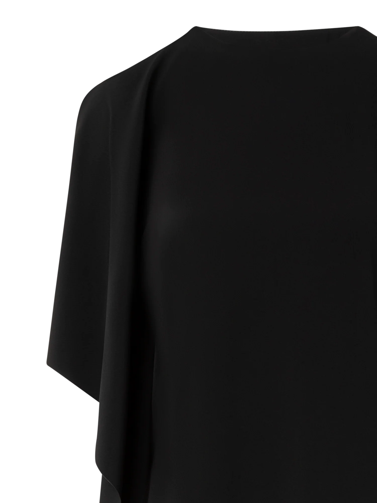 Laser Cut Midi Dress with Off-shoulder Drape - Image 5