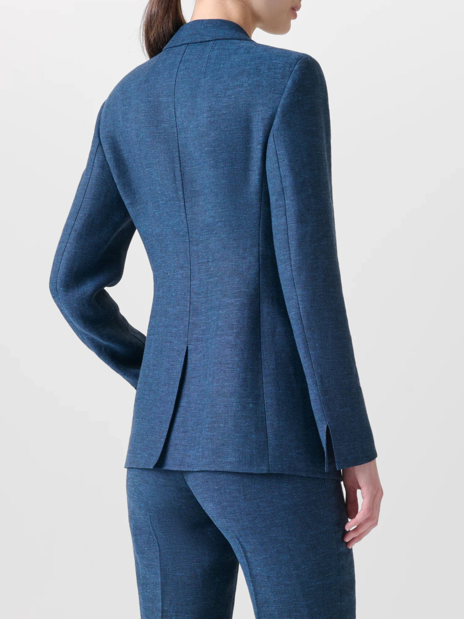 Long Blazer in Linen Double-Face - Image 5