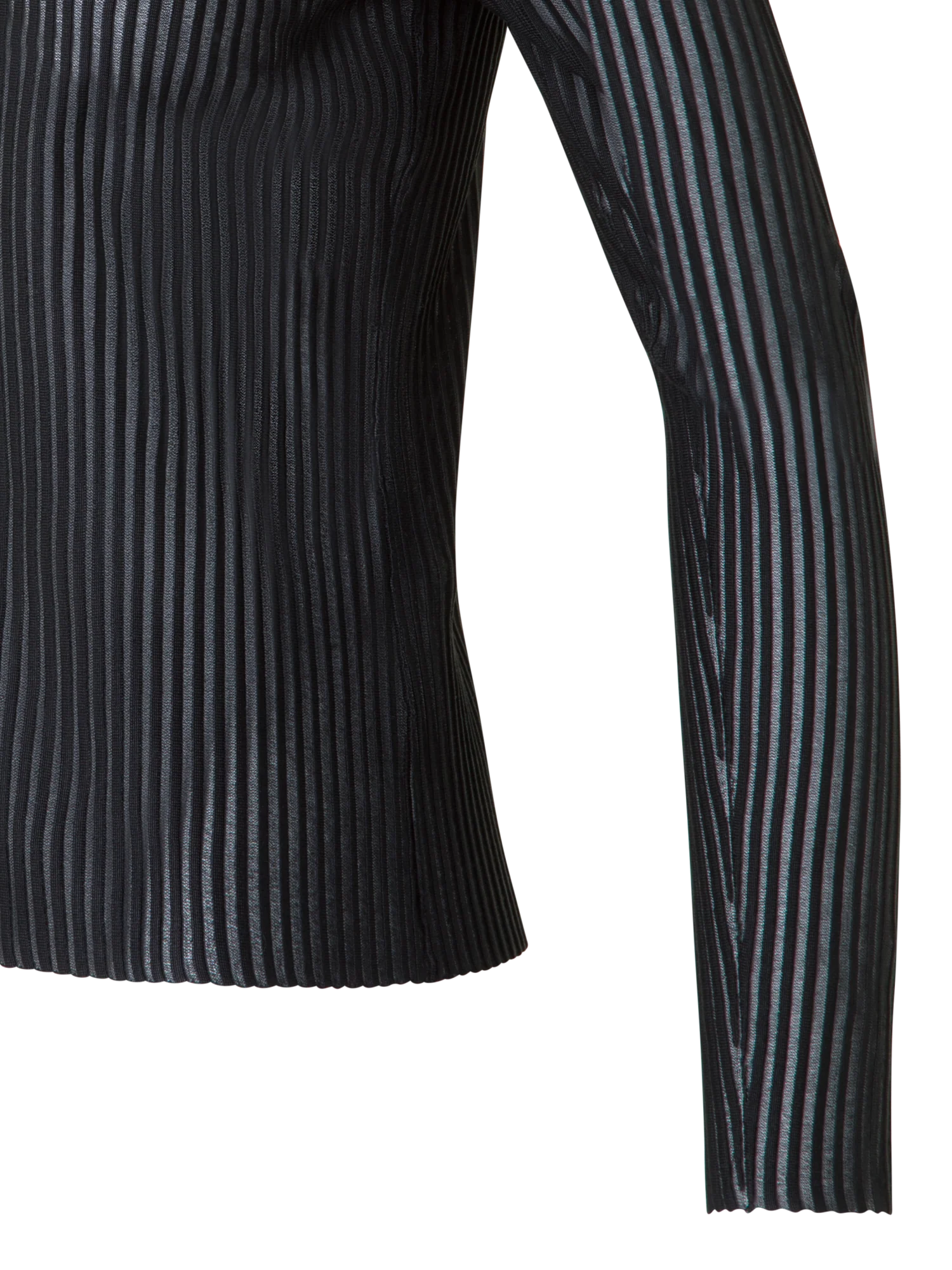 Semi-Sheer Cardigan in Silk Cotton Knit - Image 3