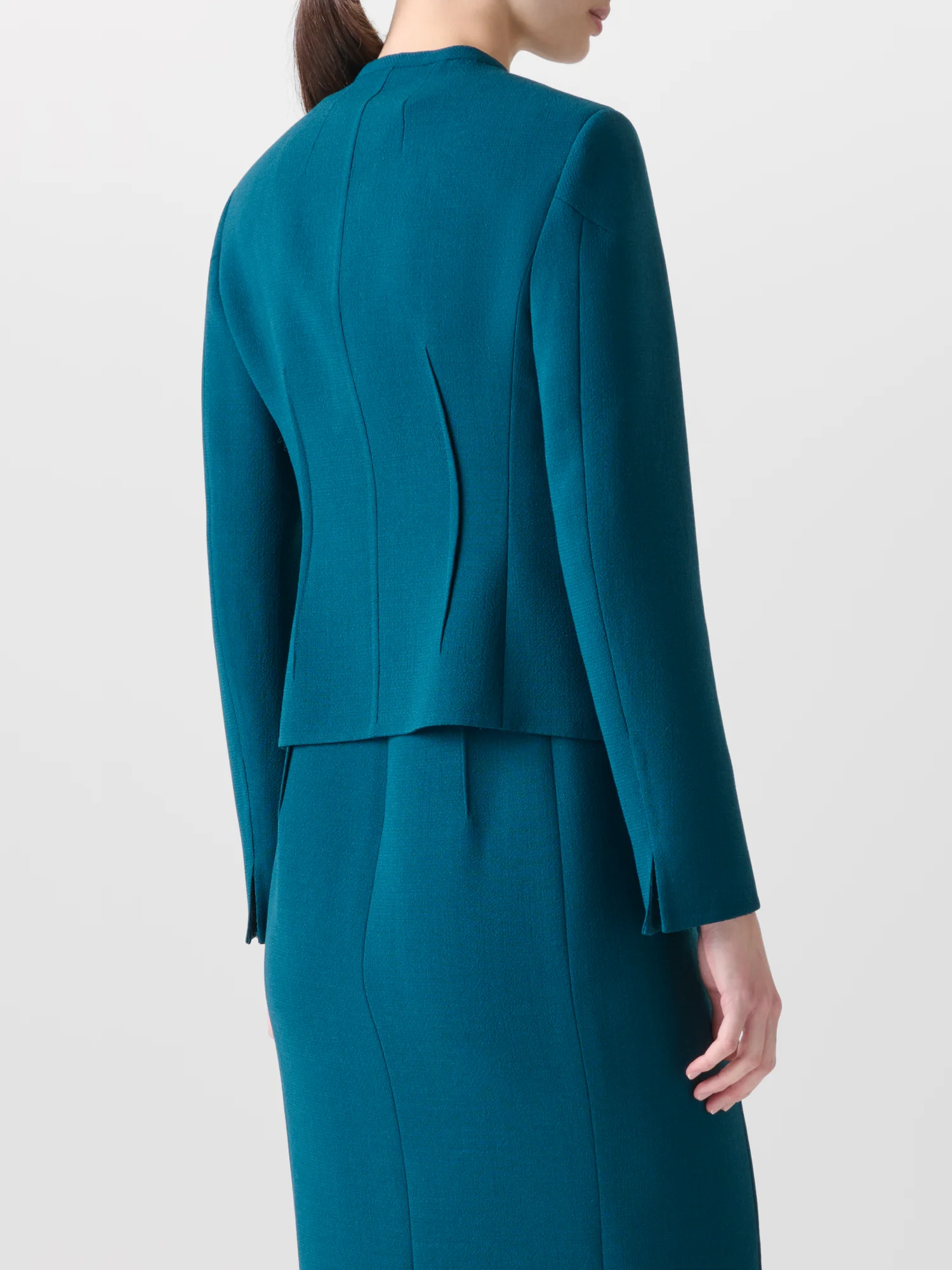 Short Jacket in Wool Crêpe Double-Face - Image 5