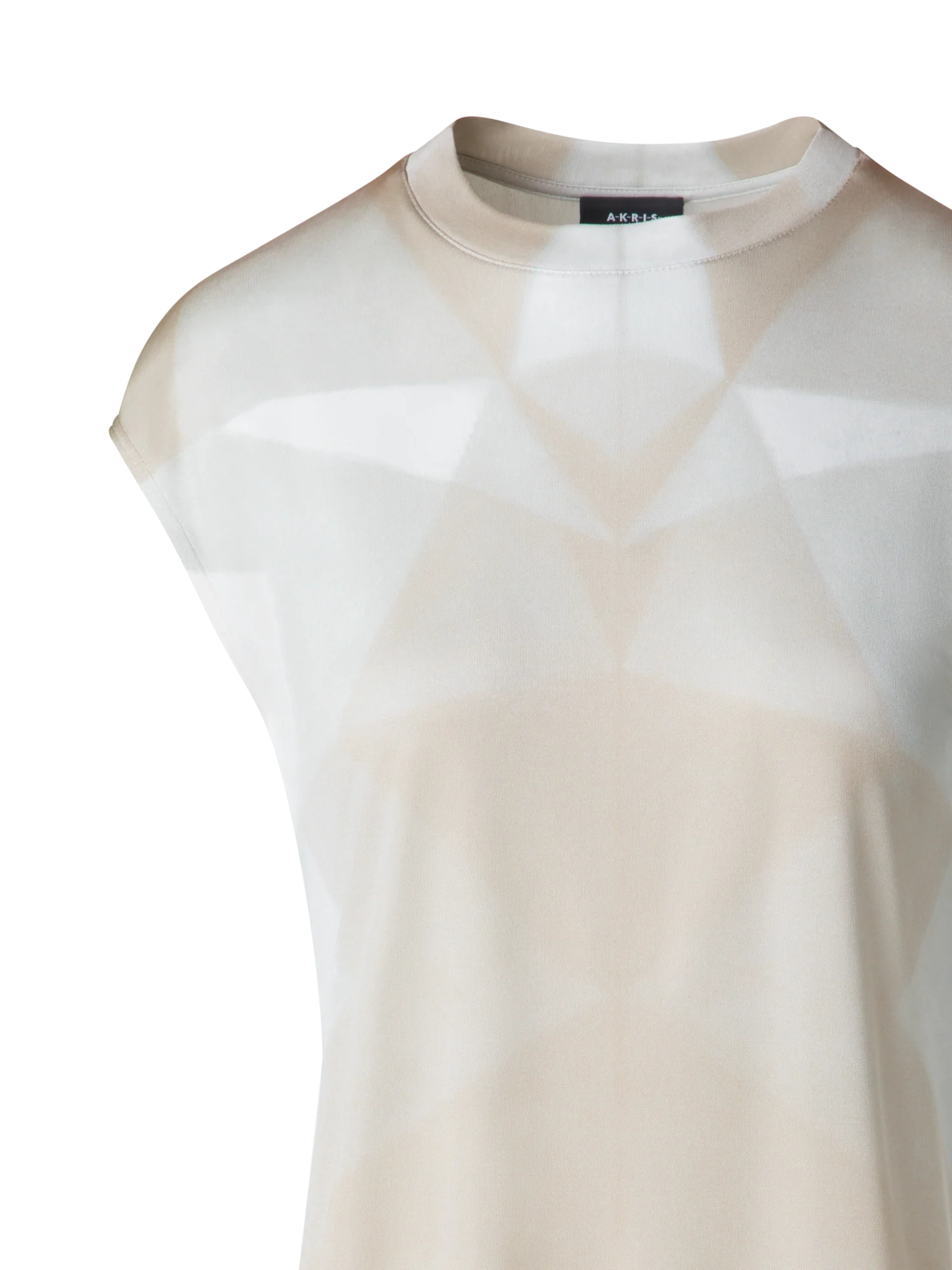 Silk T-Shirt with Chiaroscuro Print - Image 4