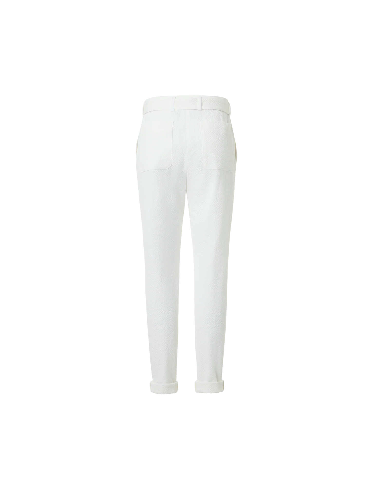 Fallon Mid-Rise Cotton Seersucker Tapered Pants - Image 6