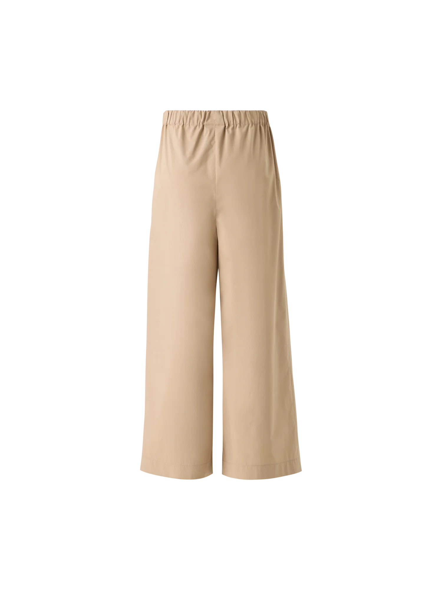 Frey Cropped Cotton Culotte Pants with Elastic Waist - Image 3