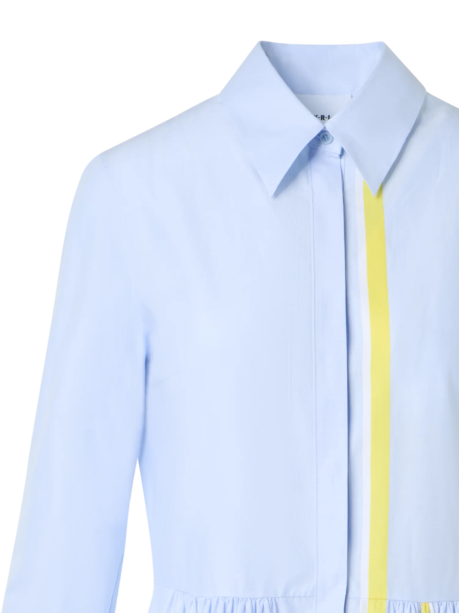 Striped Cotton Chambray Midi Shirt Dress - Image 3