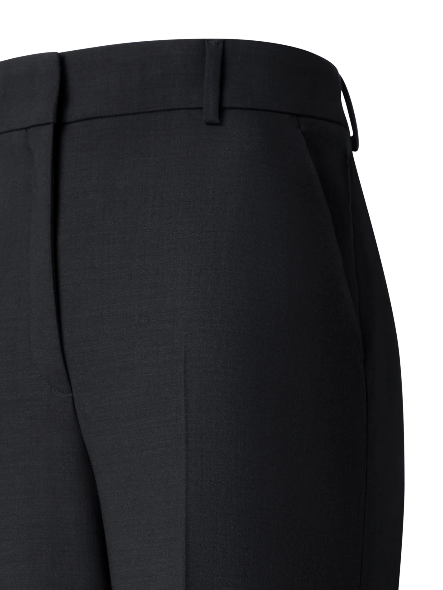 Wide Straight Wool Stretch Double-Face Pants - Image 3
